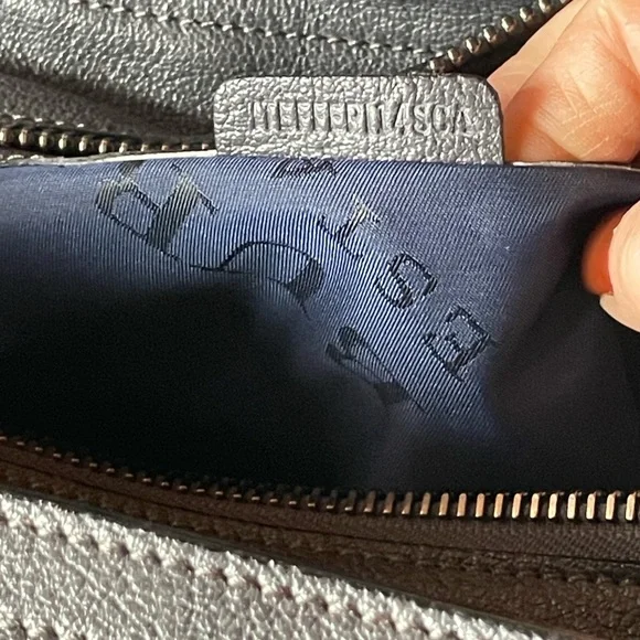 Burberry Grey Leather and Woven Patchwork Straw Satchel - Picture 3 of 9